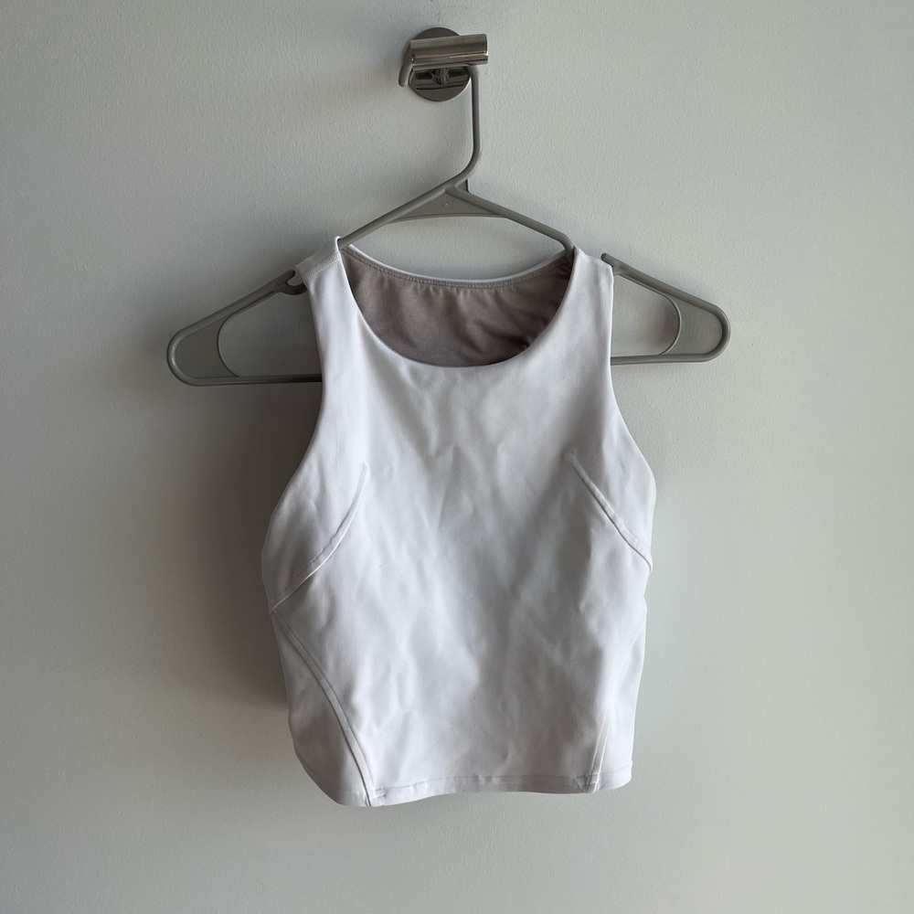 Lululemon White Crop Tank